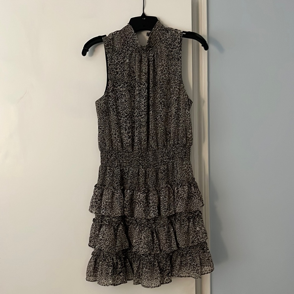 Cheetah Print, High neck dress. Size M